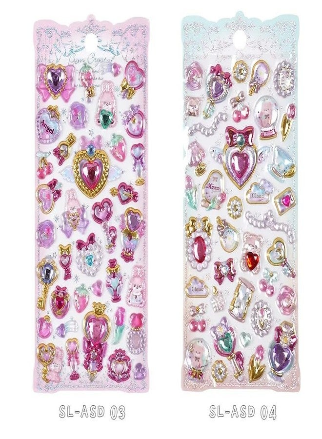 OANGO SPhone Stickers Acrylic Imitation Diamond Crystal Stickers 3D Gem Stickers Used for Scrapbook Decoration DIY Wedding Mobile Phone case Decoration-Bows - Image 5